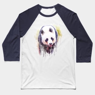 Watercolor Painting - Cute Panda Bear Baseball T-Shirt